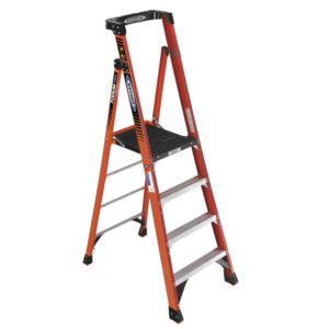 Buy Werner 4-ft Fiberglass 300-lb Type IA Platform Ladder in Dubai