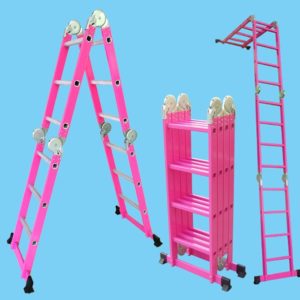 Supplier of 3.56m Aluminium Multi Purpose Ladder with platform aluminium ladder portable Alu leiter combination ladder in Dubai