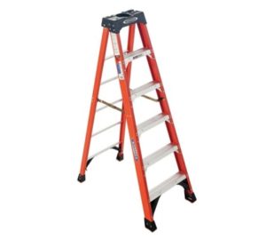 Buy Fiberglass Single Side 6-Step Stepladder in Dubai